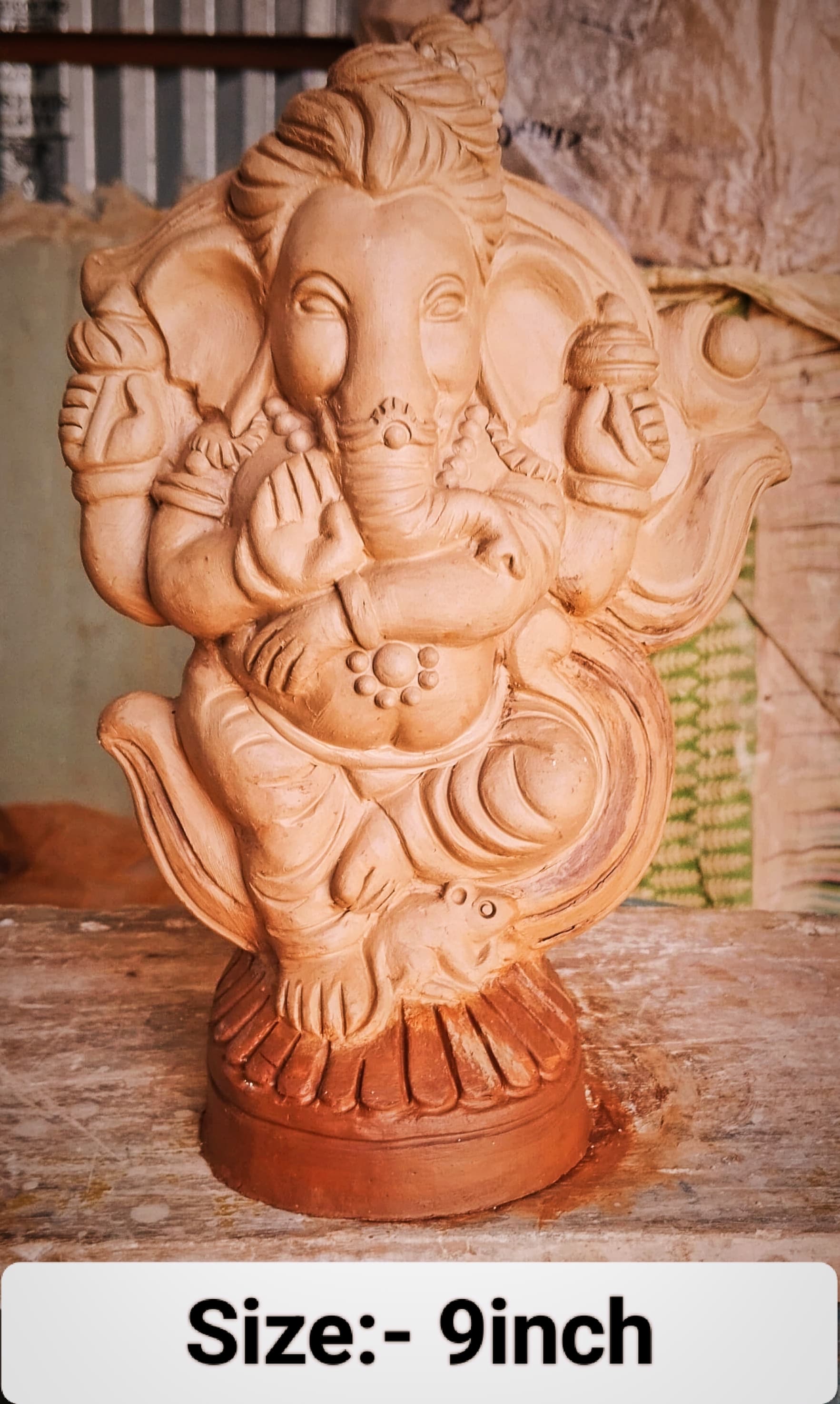 Clay Vinayaka idol four