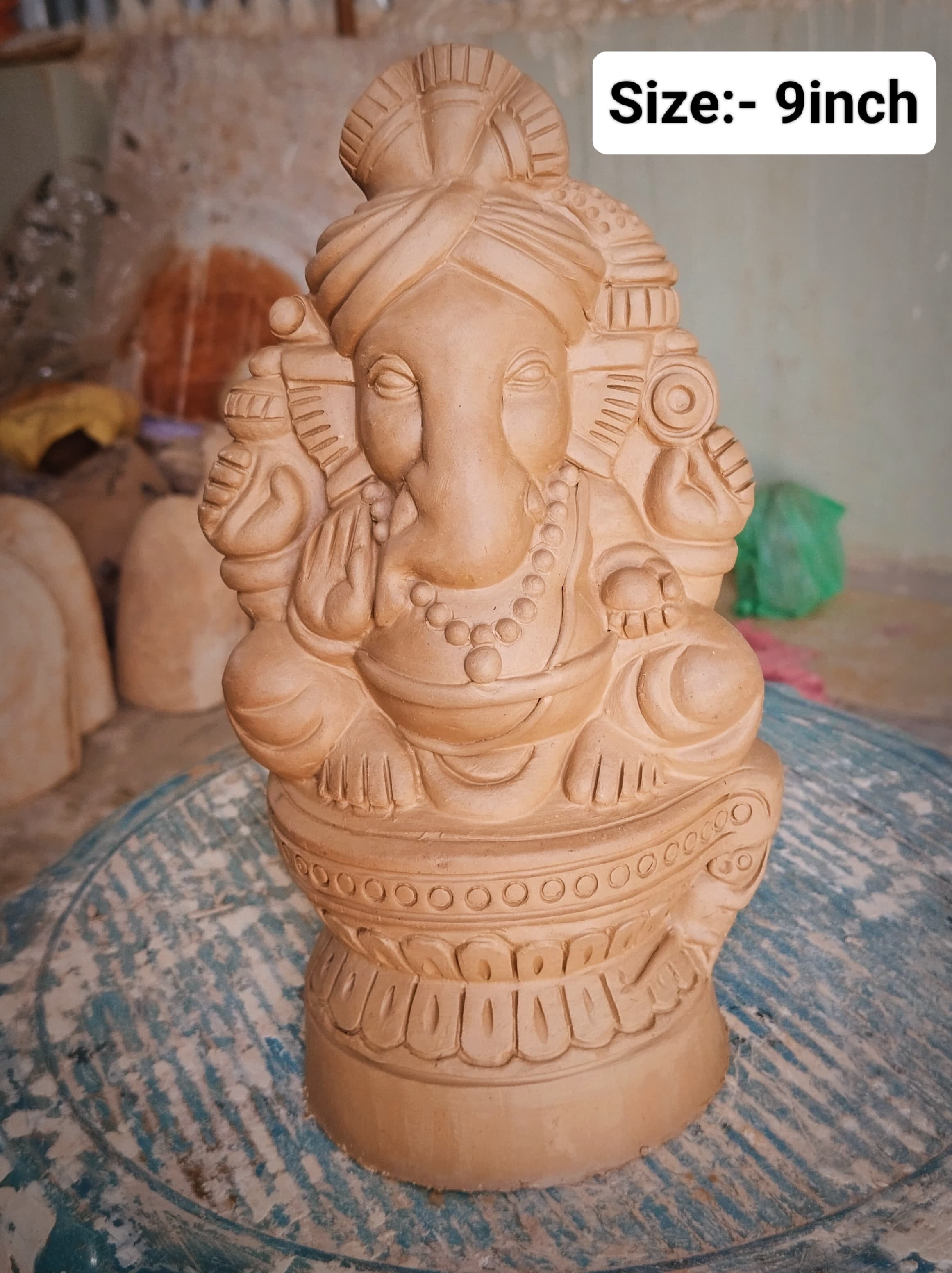 Clay Vinayaka idol eight