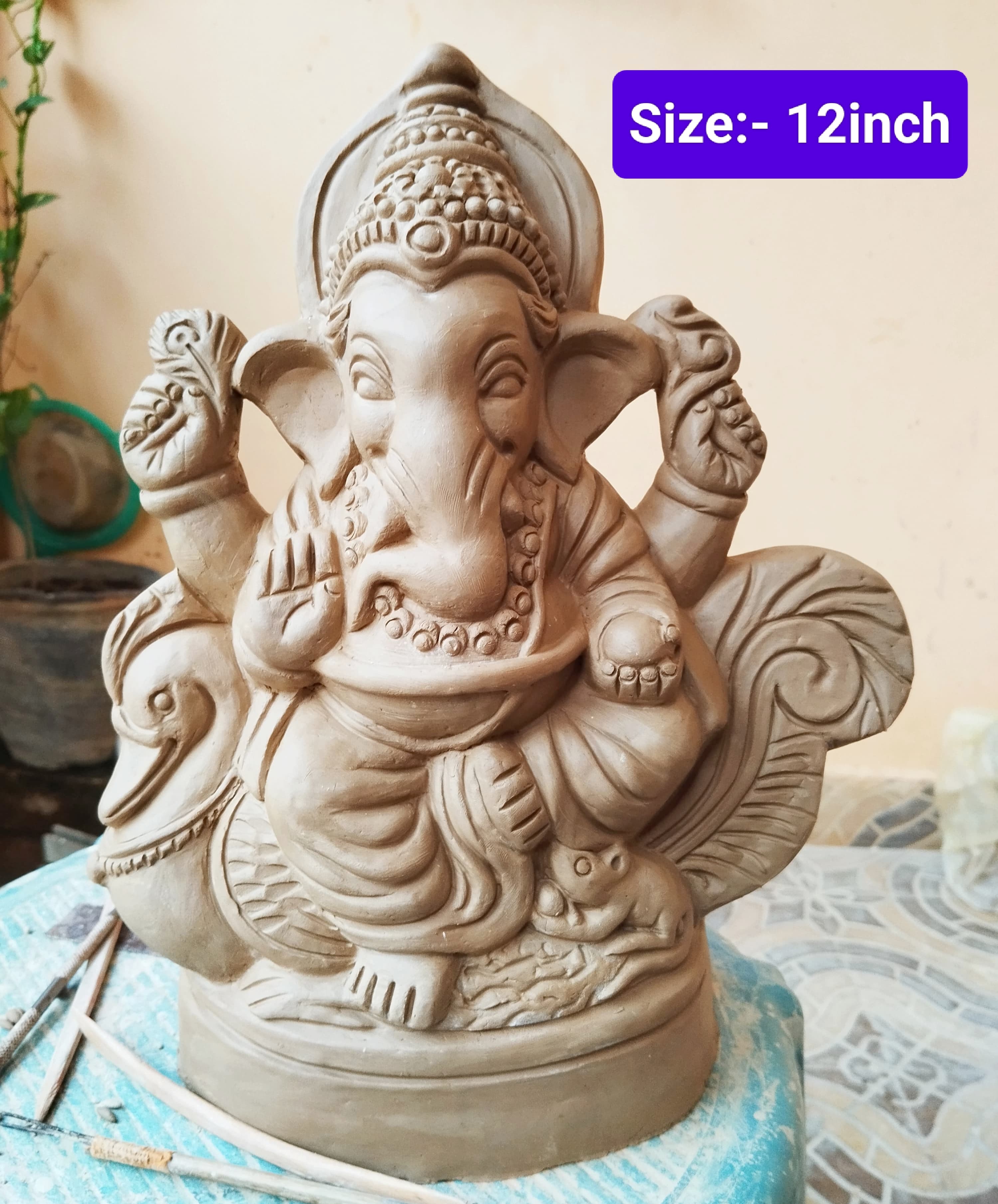 Clay Vinayaka idol six